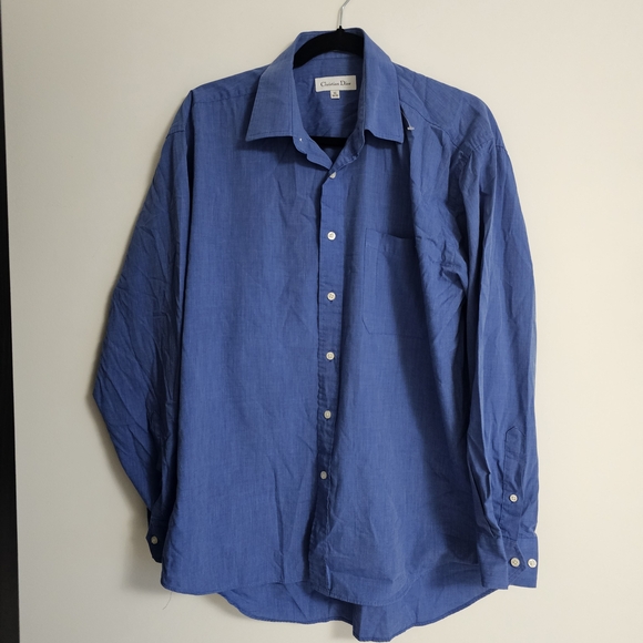 Dior Other - Christian Dior Classic Blue Button-Down Shirt